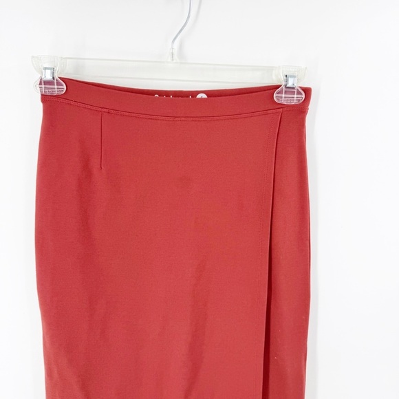 ✅ Betabrand Sassiest Pants Crop Skirt Rust Orange Small Tall - Picture 6 of 8